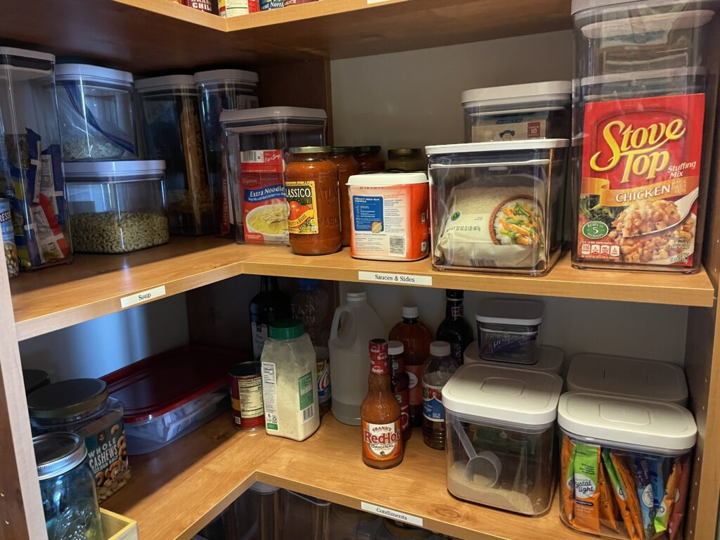 plastic and cardboard packaging, airtight containers (like OXO) are key to keeping mice away.